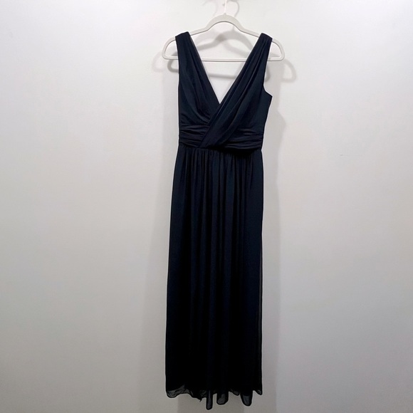 DESSY COLLECTION Shirred Chiffon Gown - Picture 6 of 12